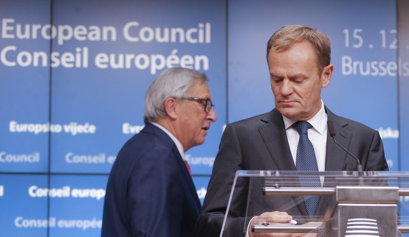 Donald Tusk i Jean-Claude Juncker /PAP/EPA
