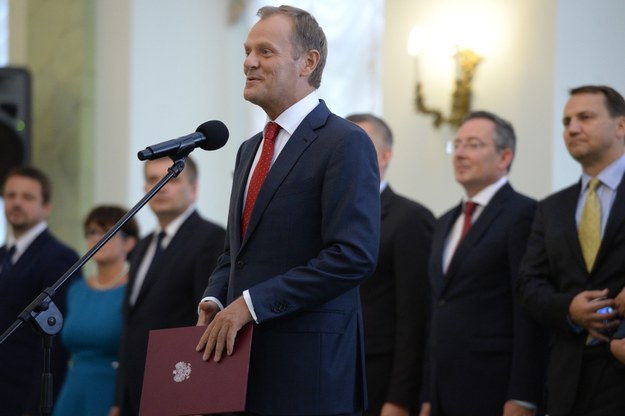 Donald Tusk i jego ministrowie /PAP/Jacek Turczyk /PAP