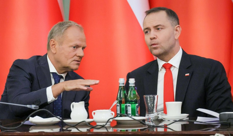 Donald Tusk i Karol Nawrocki /Wojciech Olkusnik /East News