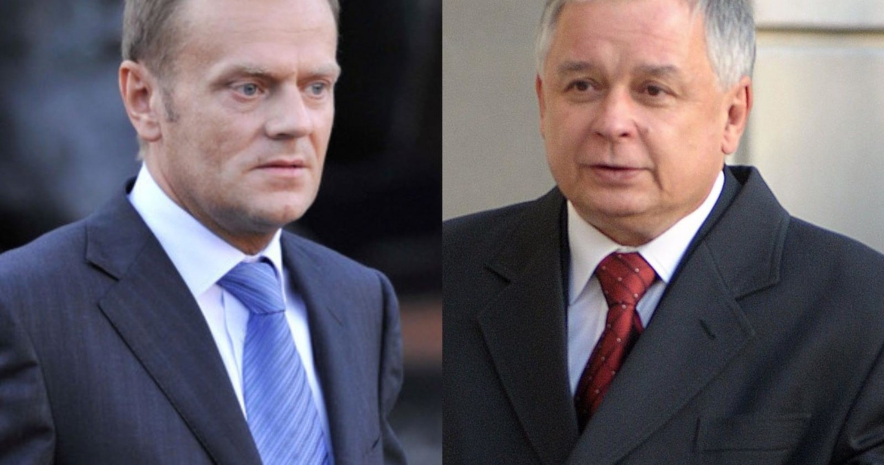 Donald Tusk i Lech Kaczyński /ForumGwiazd /Agencja FORUM