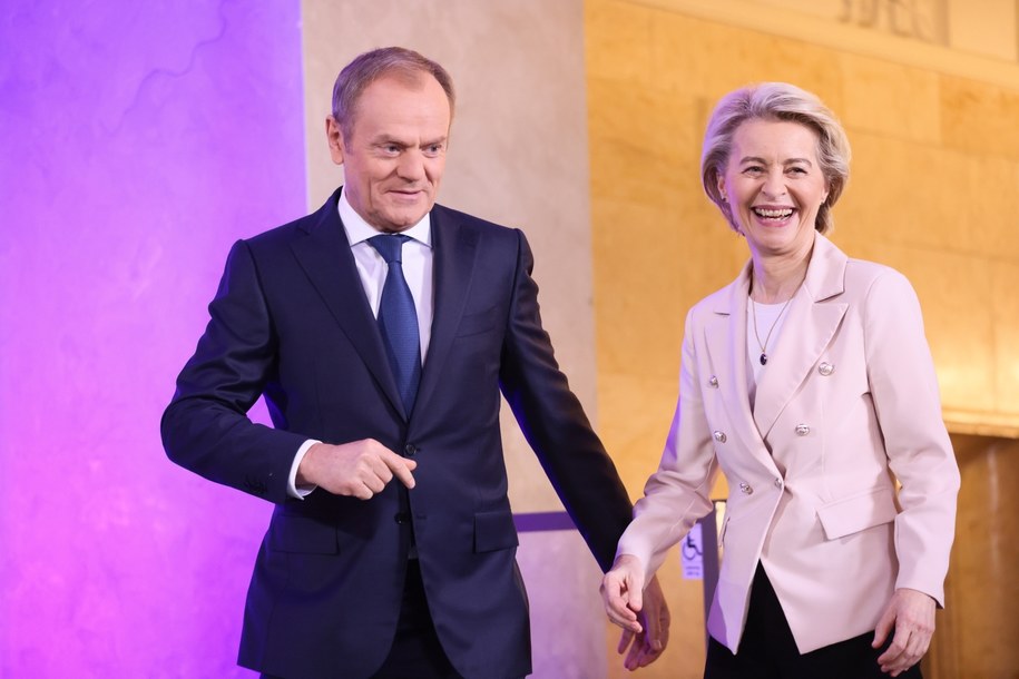 Donald Tusk i Ursula von der Leyen /Leszek Szymański /PAP
