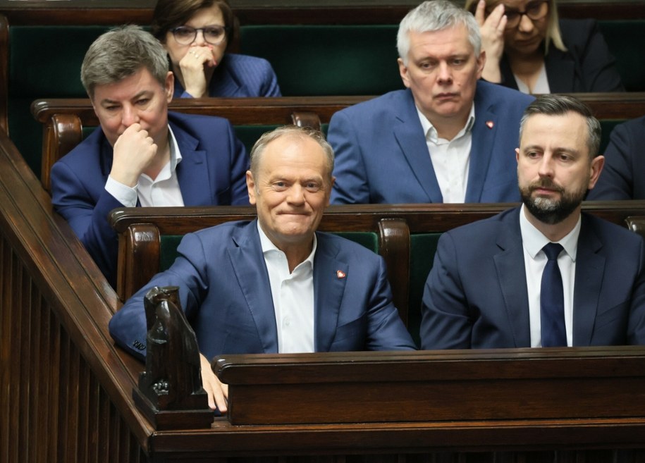 Donald Tusk i Władysław Kosiniak-Kamysz w ławach rządowych /Adam Burakowski /East News