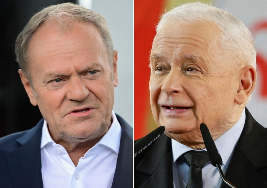Donald Tusk, Jarosław Kaczyński, fot. Tomasz Wojtasik /Michał Zieliński  /PAP