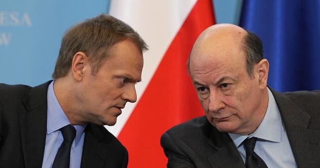 Donald Tusk (L) i Jacek Rostowski (P) /PAP