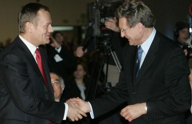 Donald Tusk (L) i Leszek Balcerowic - teraz ostro skonfliktowani. Fot. Witold Rozbicki /Reporter
