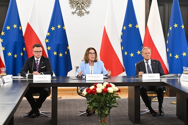 Donald Tusk, Małgorzata Kidawa-Błońska, Szymon Hołownia /Radek Pietruszka /PAP