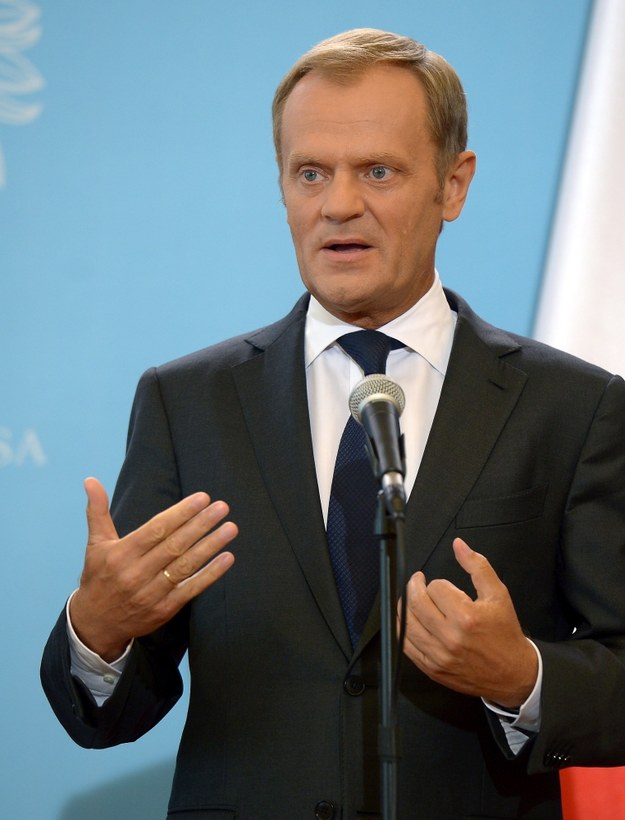 Donald Tusk na konferencji prasowej /Radek Pietruszka /PAP