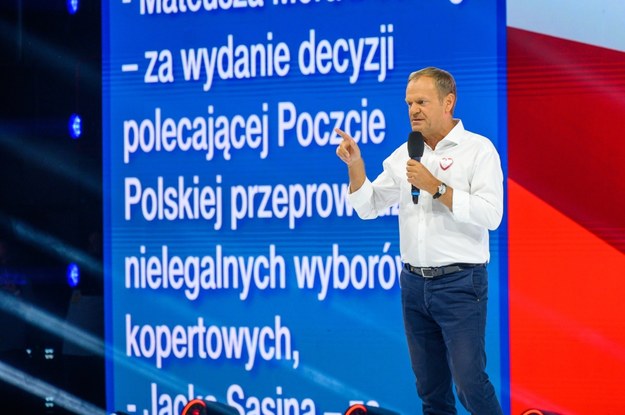 Donald Tusk na konwencji w Tarnowie /Paweł Topolski /PAP