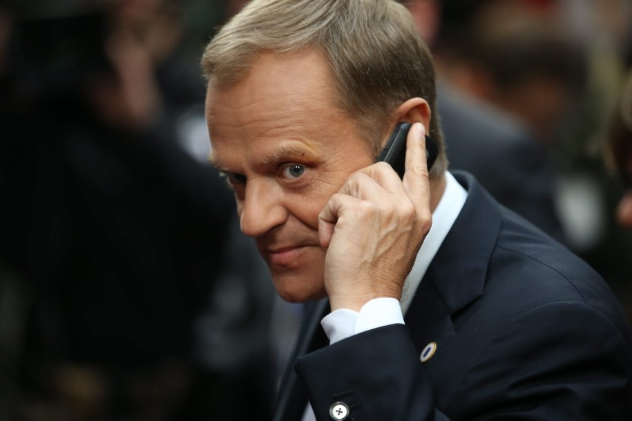 Donald Tusk na nieformalnym szczycie w Brukseli /LIVIER HOSLET  /PAP/EPA
