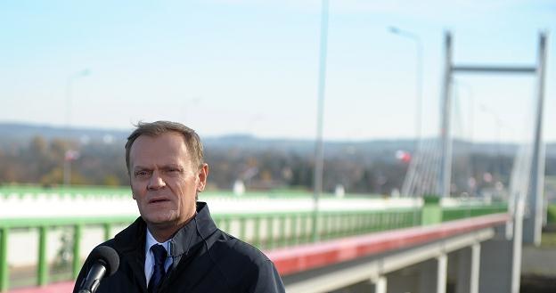 Donald Tusk na otwarciu obwodnicy Przemyśla /PAP