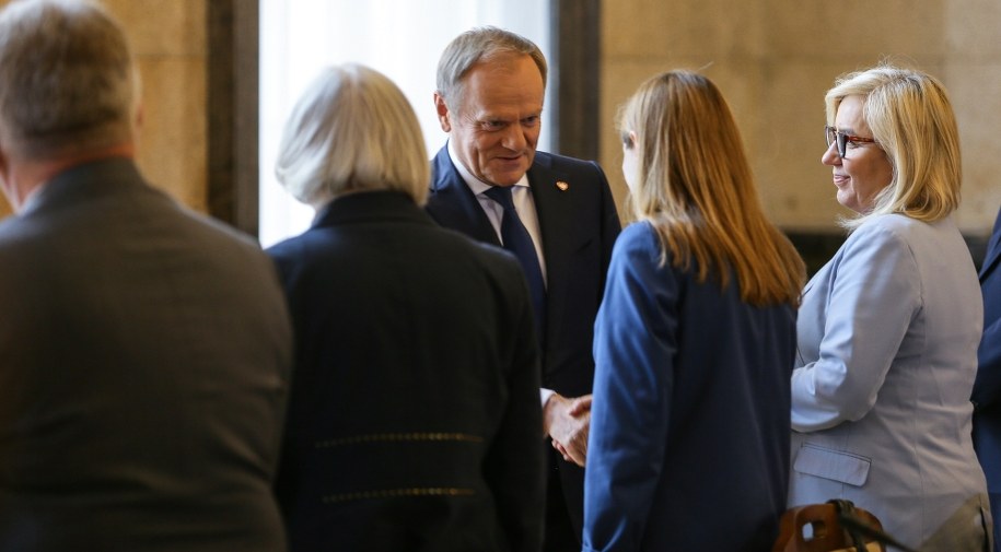 Donald Tusk na posiedzeniu rząd w Katowicach /Jarek Praszkiewicz /PAP