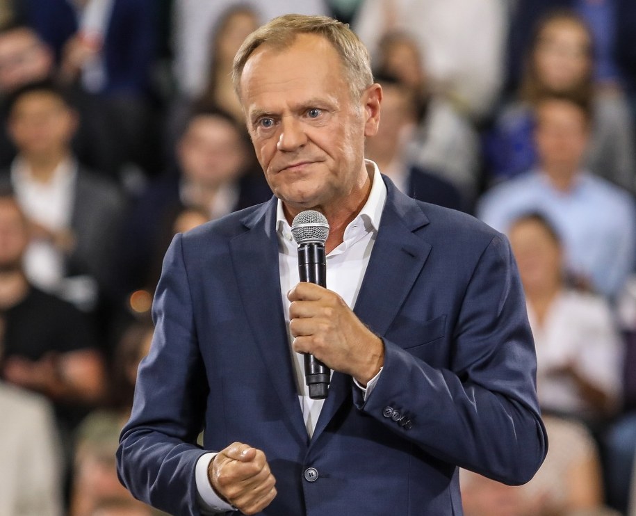Donald Tusk podczas "Konwencji Przyszłości" w Radomiu /Adam Kumorowicz /PAP