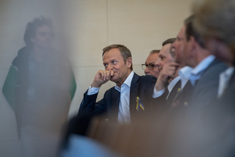Donald Tusk podczas spotkania ze studentami na Wydziale Ekonomicznym Uniwersytetu Marii Curie-Skłodowskiej w Lublinie /Wojtek Jargiło /PAP
