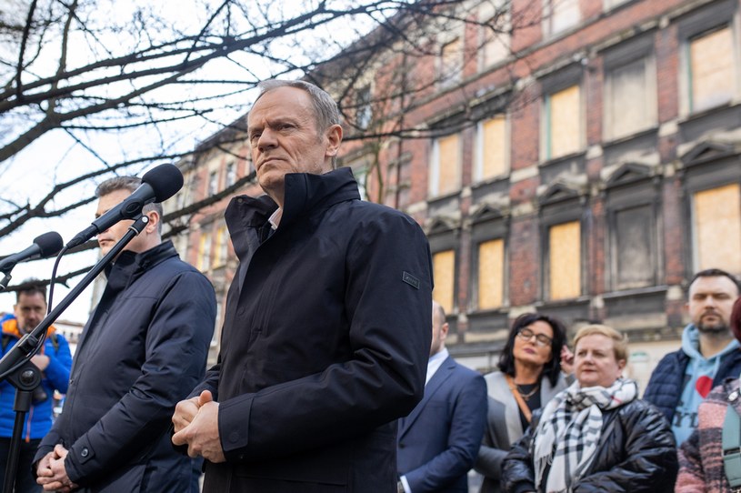 Donald Tusk w Bytomiu /Zbigniew Meissner /PAP