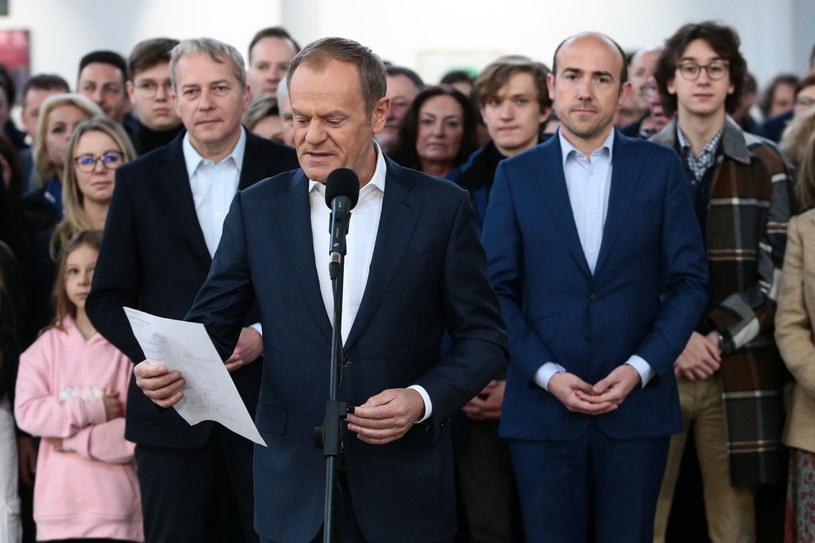 Donald Tusk w Katowicach /Zbigniew Meissner /PAP