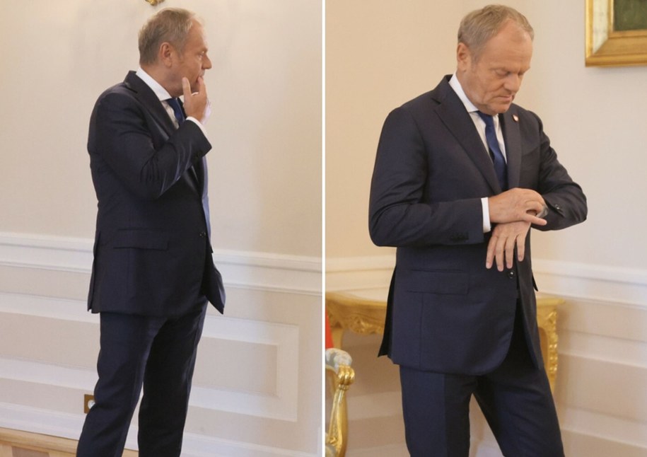 Donald Tusk w Pałacu Prezydenckim /Wojciech Olkusnik /East News