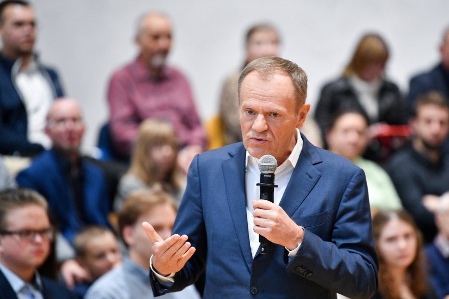 Donald Tusk w Sandomierzu /Piotr Polak /PAP