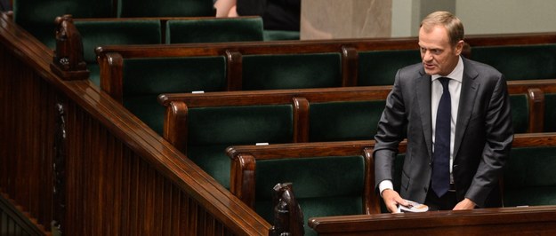 Donald Tusk w Sejmie /Jakub Kamiński   /PAP
