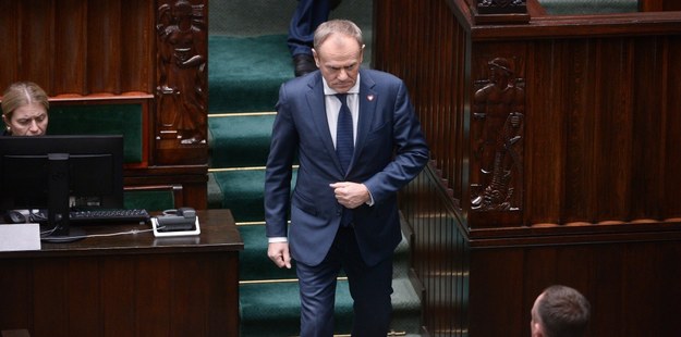 Donald Tusk w Sejmie /Marcin Obara /PAP