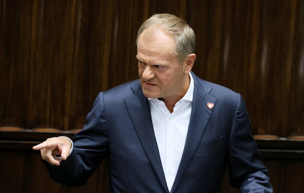 Donald Tusk w Sejmie /Wojciech Olkuśnik /East News