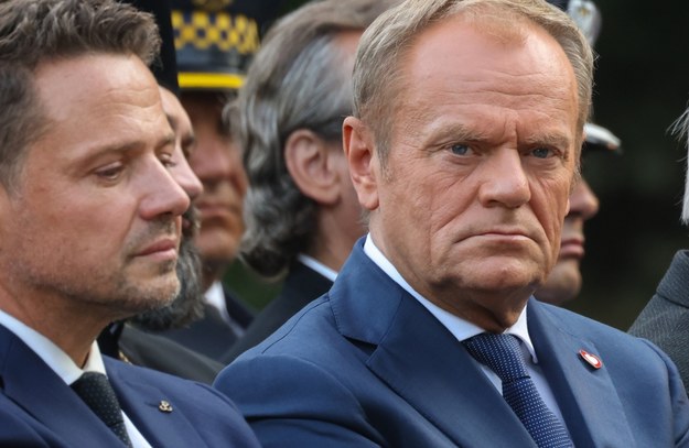 Donald Tusk (z prawej) i Rafał Trzaskowski /Albert Zawada /PAP