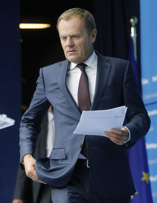 Donald Tusk /PAP/EPA/OLIVIER HOSLET /PAP/EPA