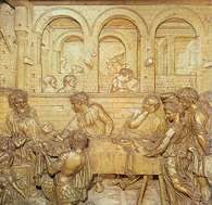 Donatello, Uczta Heroda, relief chrzcielnicy w baptysterium w Sienie, 1423-27 /Encyklopedia Internautica