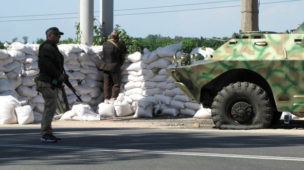 Donieck. Punkt kontrolny prorosyjskich separatystów (czerwiec 2014) /Przemysław Marzec /Archiwum RMF FM