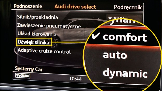 Dopasowanie brzmienia silnika do zachcianek kierowcy jest coraz prostsze – w niektórych autach wystarczy wcisnąć przycisk, ewentualnie wybrać odpowiednią pozycję z pokładowego menu. /Motor