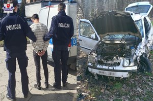 Doprowadził do kolizji i uciekł. Zostawił dziecko w aucie 