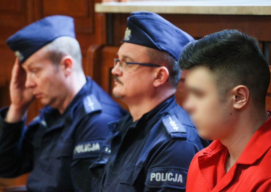 Dorian S. w czasie ogłaszania wyroku dożywocia przez Sąd Okręgowy w Warszawie, 17 stycznia 2025 /Pawel Wodzynski/East News /East News