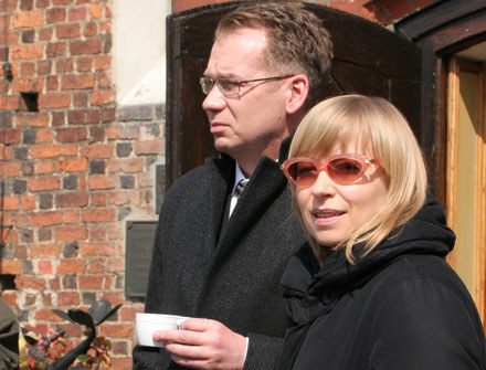 Dorota Segda i Mirosław Baka na planie filmu "Wstyd" /