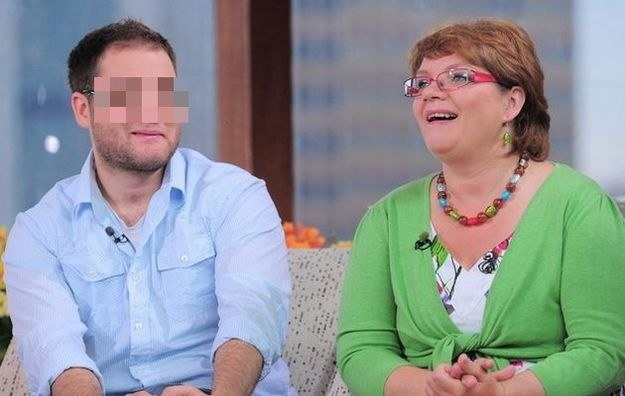 Dorota Zawadzka z synem Pawłem w "Dzień dobry TVN" /East News
