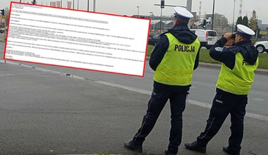 Dostał 1400 zł i 17 pkt. W rewanżu napisał, co myśli o pracy policjantów