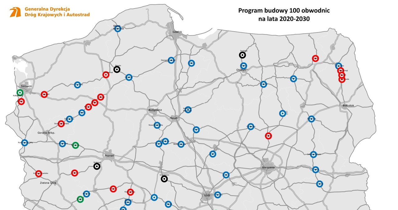 Dotychczas kierowcom udostępniono tylko cztery obwodnice zbudowane w ramach rządowego programu. /GDDKiA