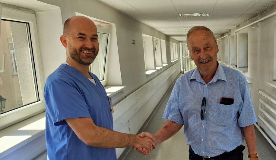 dr n. med. Daniel Rzeźnik z Adamem Partyką /Krakowski Szpital Specjalistyczny im. św. Jana Pawła II  /