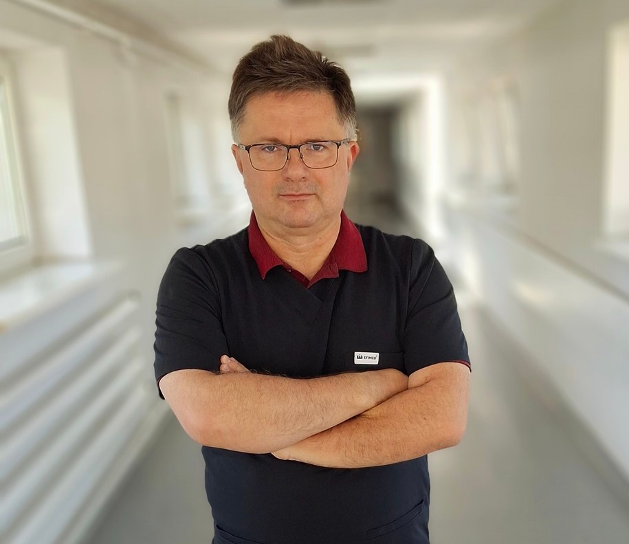 dr n. med. Mirosław Nęcki - kierownik Oddziału Chorób Śródmiąższowych Płuc i Transplantologii /Krakowski Szpital Specjalistyczny im. św. Jana Pawła II  /