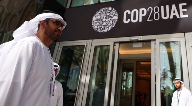 Dr. Sultan Ahmed Al Jaber, szef COP28 przed konferencją w Dubaju /	ALI HAIDER /PAP/EPA