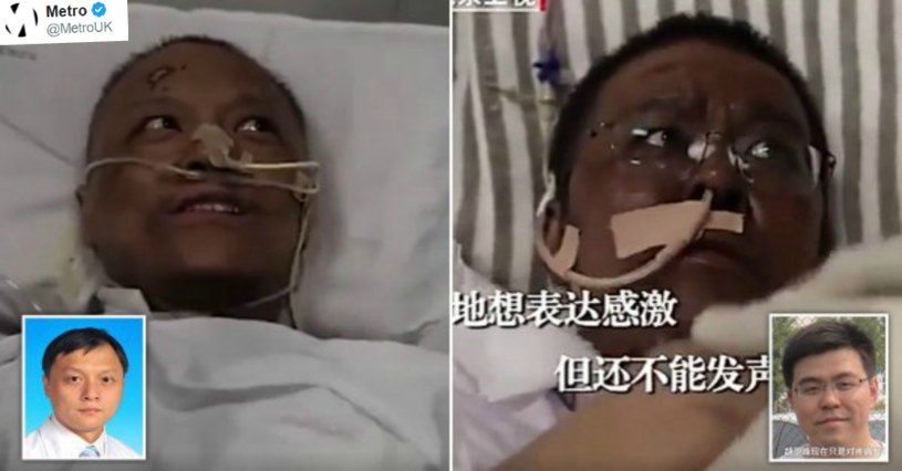 Dr Yi Fan i dr Hu Weifeng, u których terapia wywołała bardzo dziwne skutki uboczne /Twitter