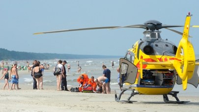 Dramat babci i wnuczka na plaży w Ustce. Lądował śmigłowiec LPR