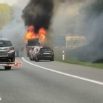 Dramat na A4. Autokar z nastolatkami stanął w płomieniach