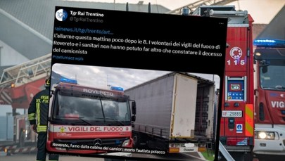 Dramat we Włoszech. Polak znaleziony martwy w ciężarówce