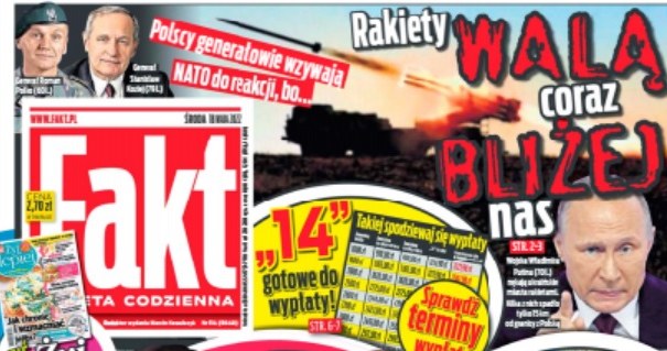 Dramatyczna okładka tabloidu mówi więcej niż tysiąc słów /materiał zewnętrzny