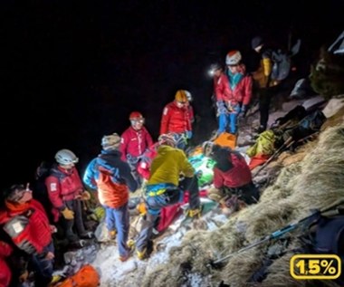 Dramatyczne chwile w Tatrach. Turysta spadał przez ponad 100 m