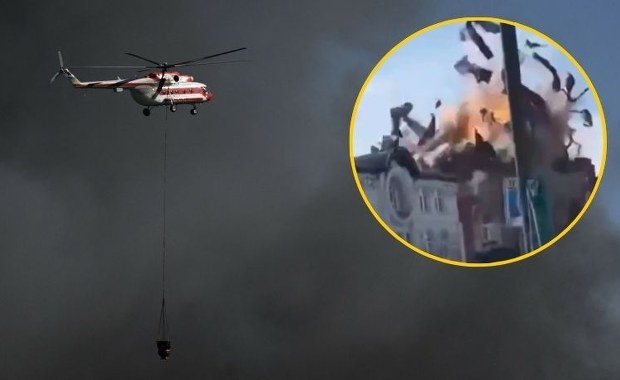 Dramatyczne nagranie. Rosyjski dron uderza w uczelnię 