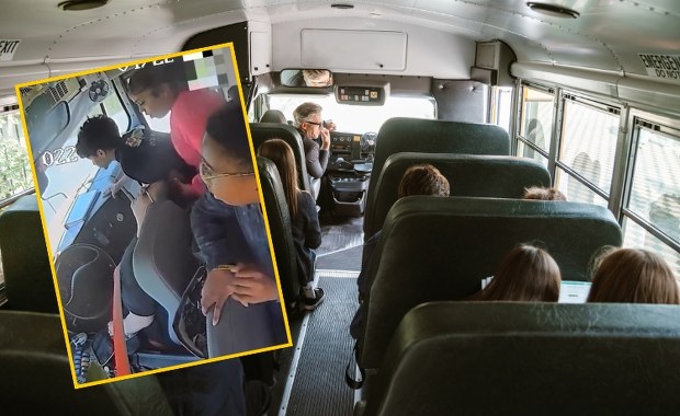 Dramatyczne sceny w szkolnym autobusie. Kierująca straciła przytomność