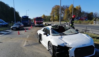 Dramatyczny wypadek Audi R8 w Tarnowie