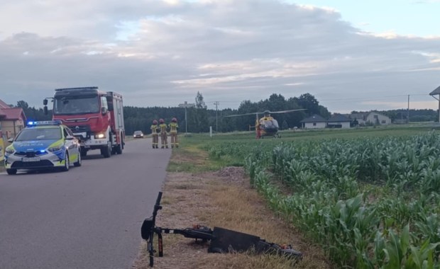 Dramatyczny wypadek na hulajnodze. Dwóch nastolatków w szpitalu 
