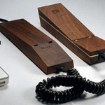 Drewniany "retro" telefon