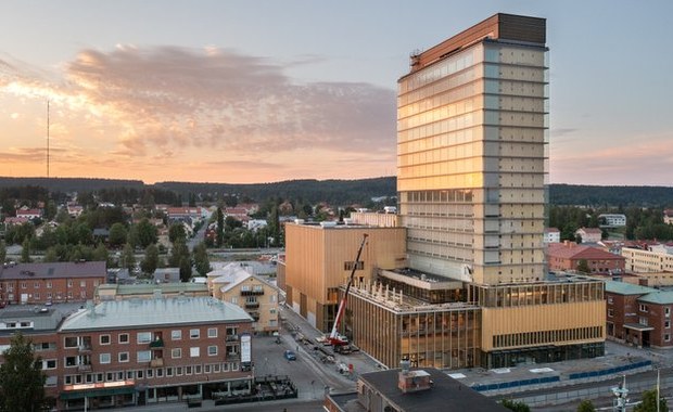 Drewniany wieżowiec w Szwecji. Ma 20 pięter